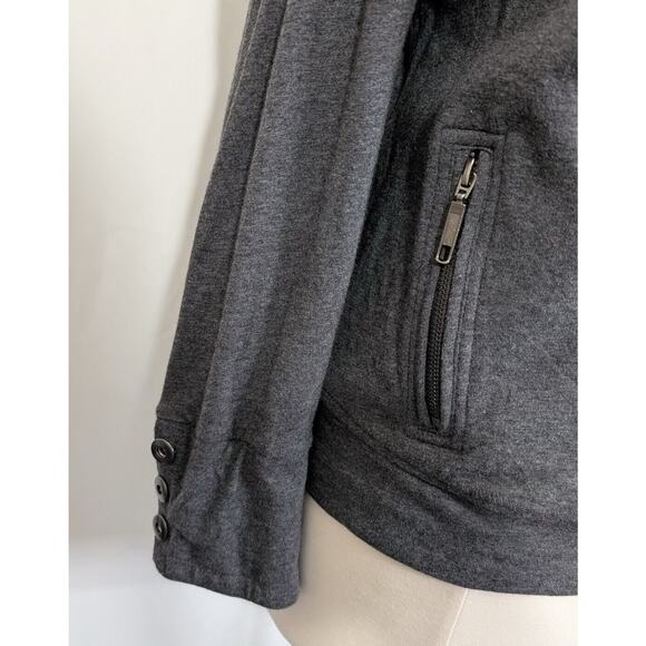 Style & Co Moto Jacket Gray Cotton Blend Women's Size 1X - Picture 3 of 8